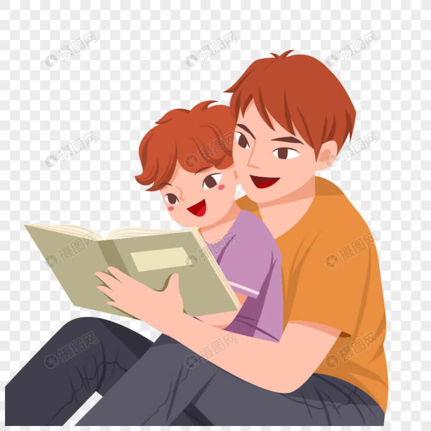 Papa Que Lee El Libro Con Su Hijo Imagenes De Graficos Png Gratis Lovepik