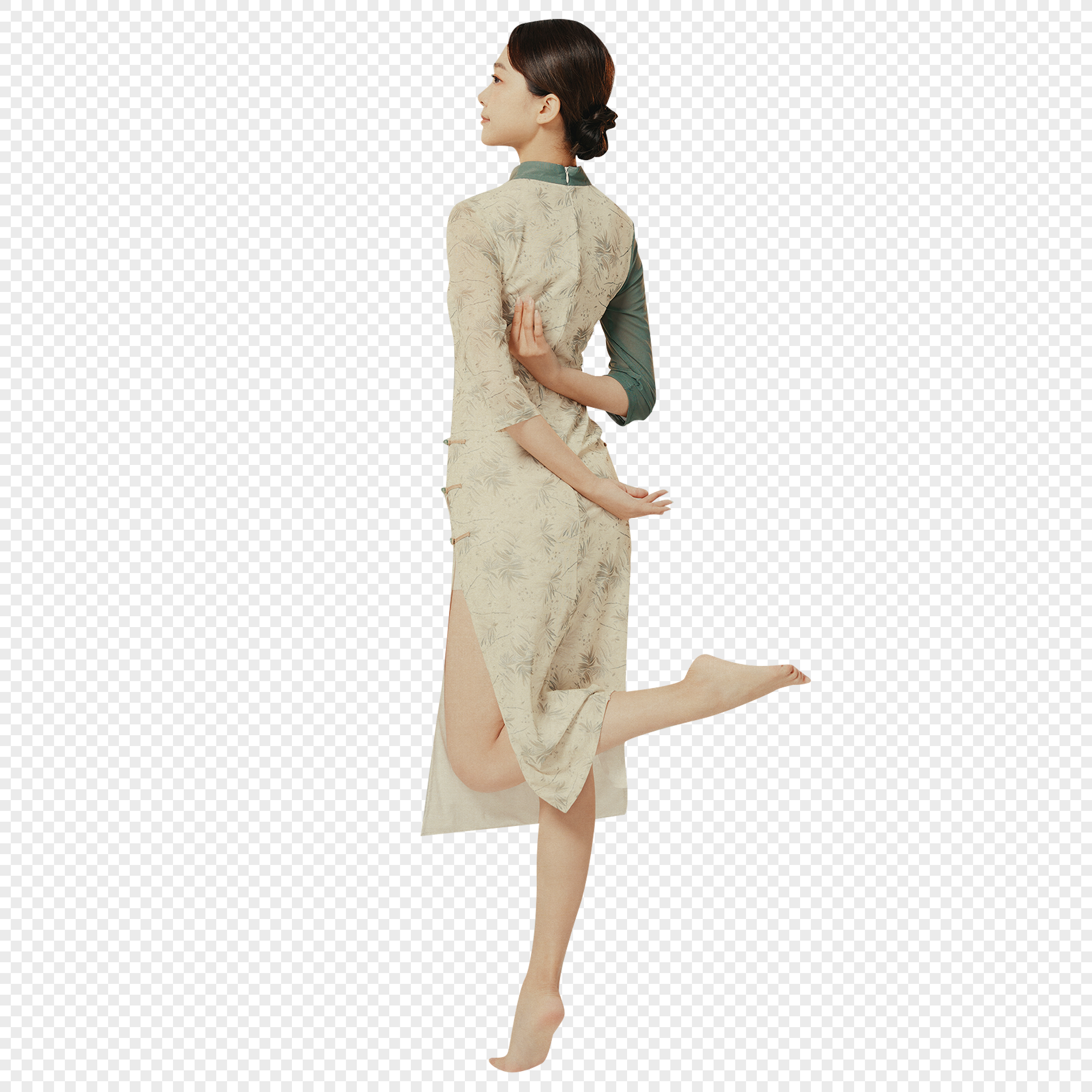 Chinese Style Cheongsam Beauty Dancer PNG Transparent Background And ...