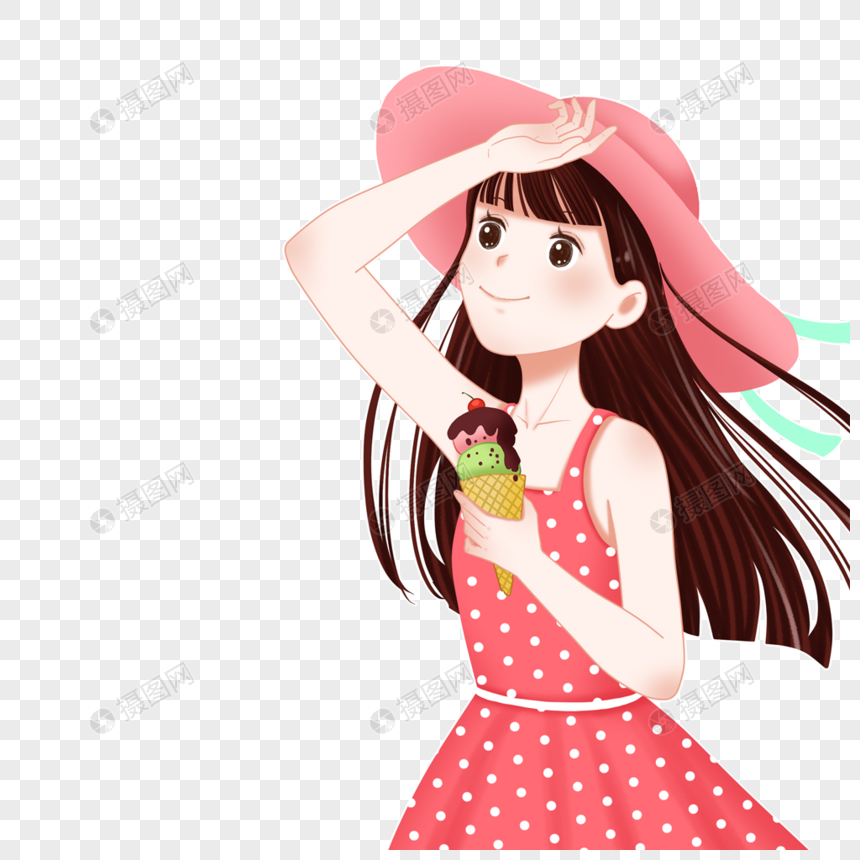 Girl Eating Ice Cream PNG Picture And Clipart Image For Free Download ...