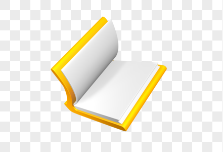 C4D golden texture Q book icon model png