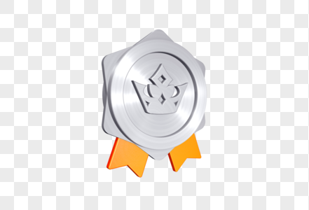 C4D golden texture Q Silver Icon model png