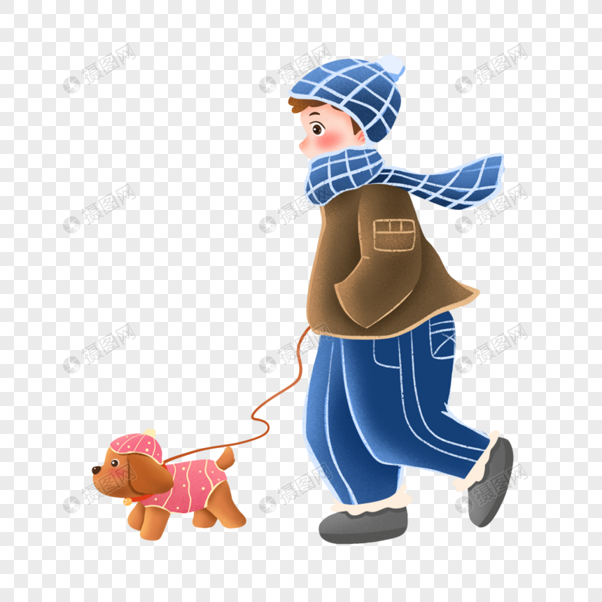 A Boy Walking A Dog Png Image And Clipart Image For Free Download - Lovepik  | 402024108