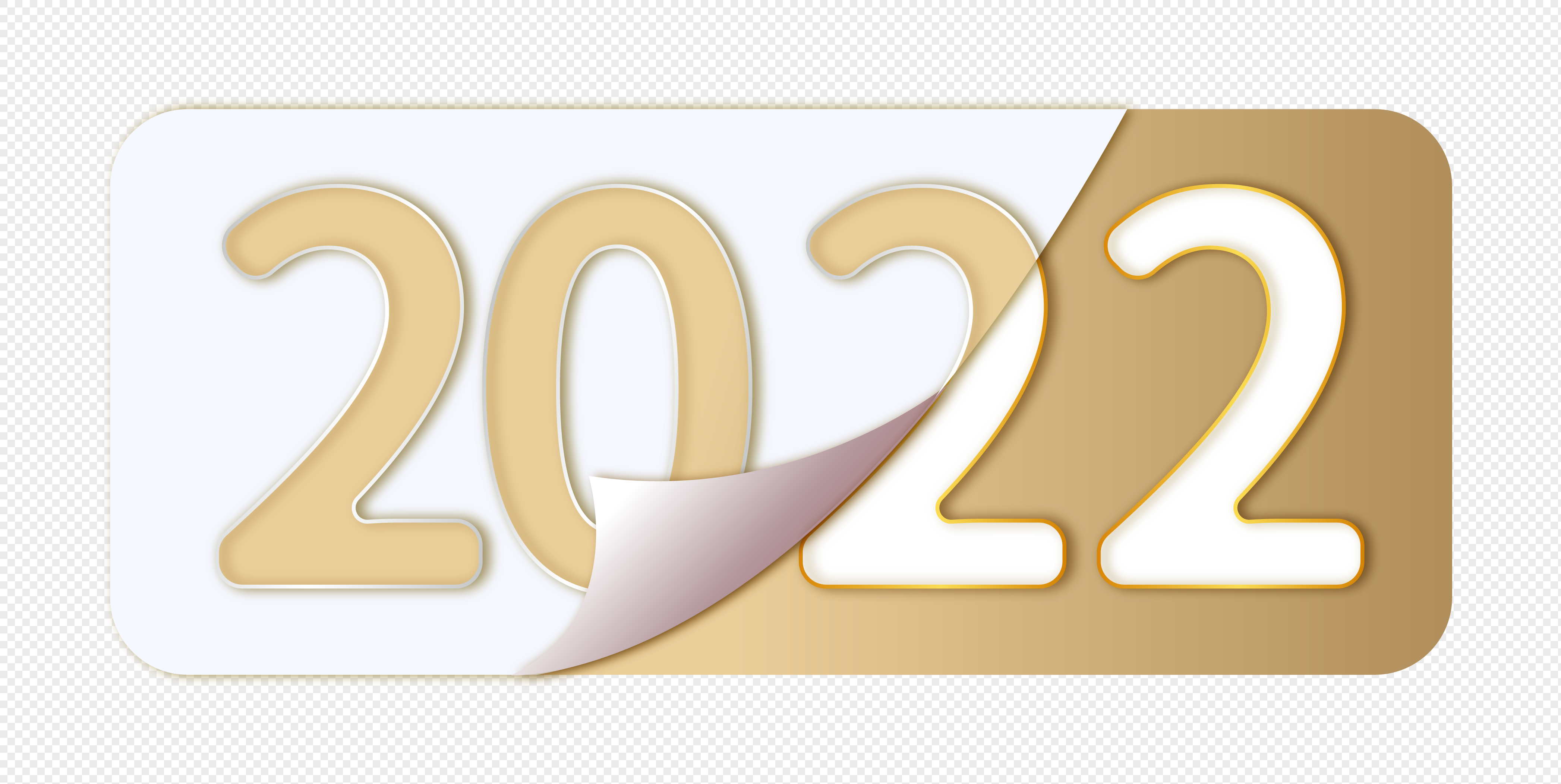 Happy new year text written in golden color Vector Image