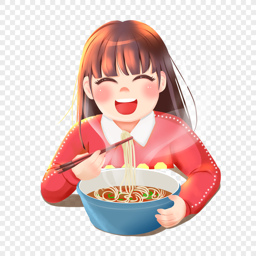 Girl Eating Noodles Images, HD Pictures For Free Vectors Download -  