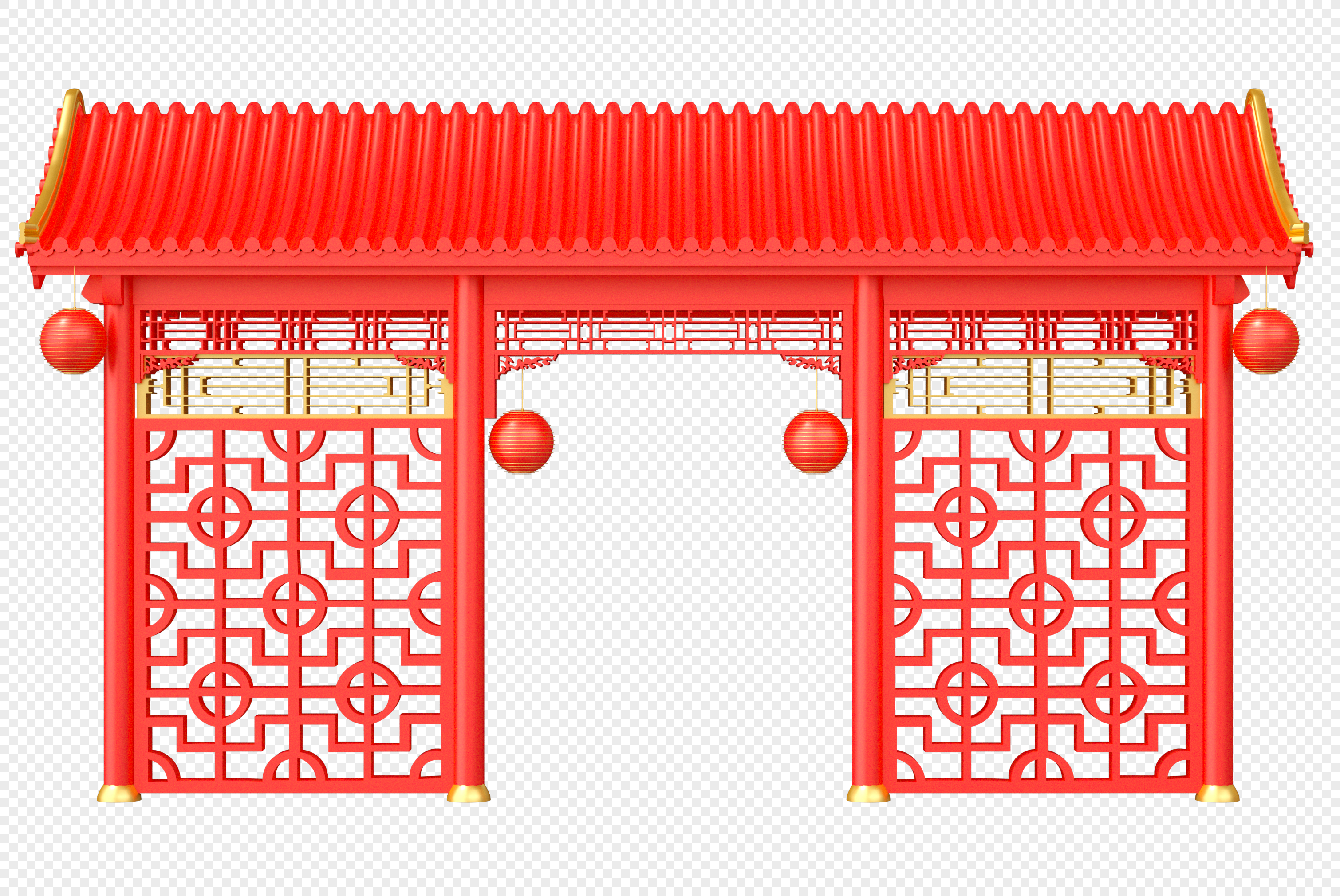 Ancient Archway Clipart Transparent PNG Hd, Technological Glitch Decorative  Border, Antiquity, Chinese Style, Door PNG Image For Free Download