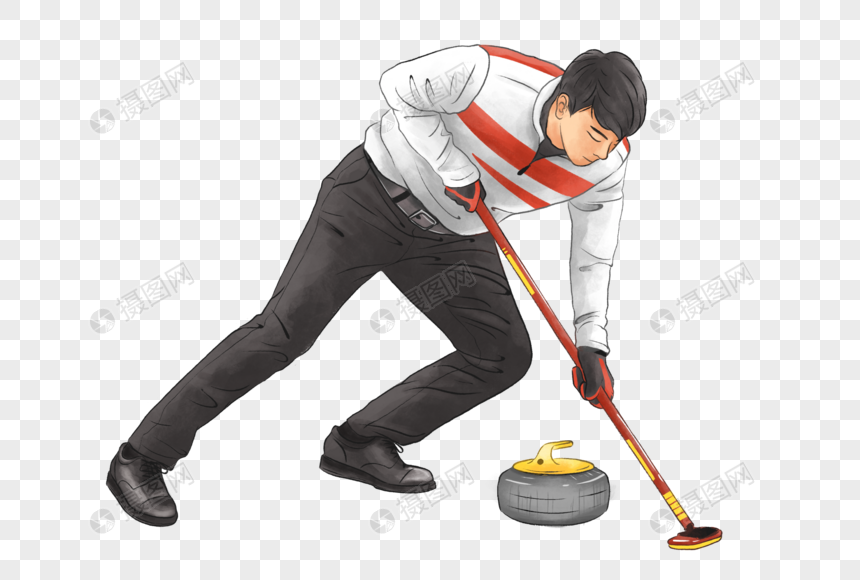 curling sport clipart cartoon