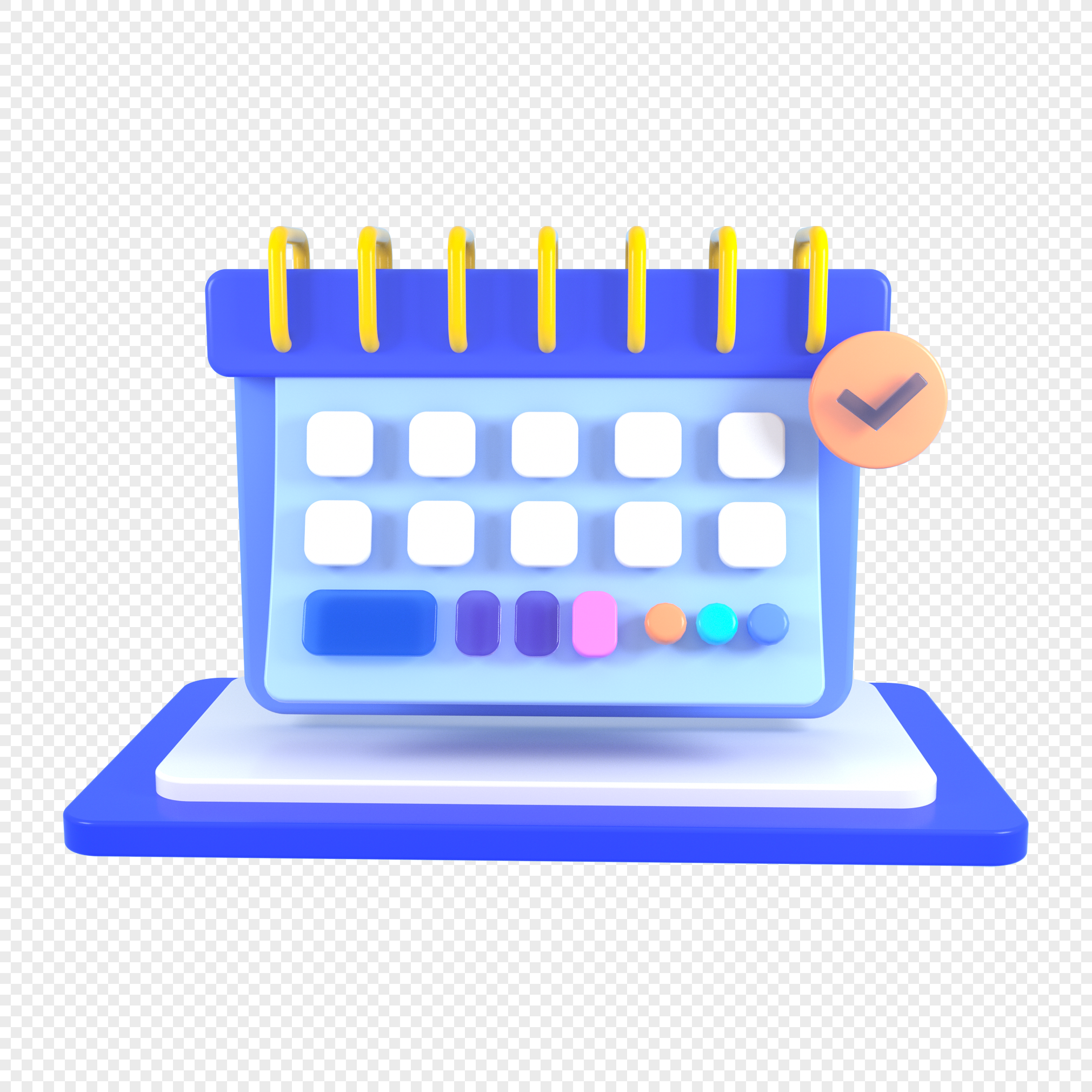 Icona Del Calendario 3d Trasparente PNG Immagine Gratis, Grafica download  su Lovepik