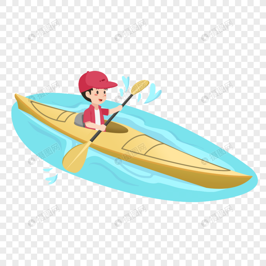 Summer Kayak Cartoon Element PNG White Transparent And Clipart Image For  Free Download - Lovepik | 402172962