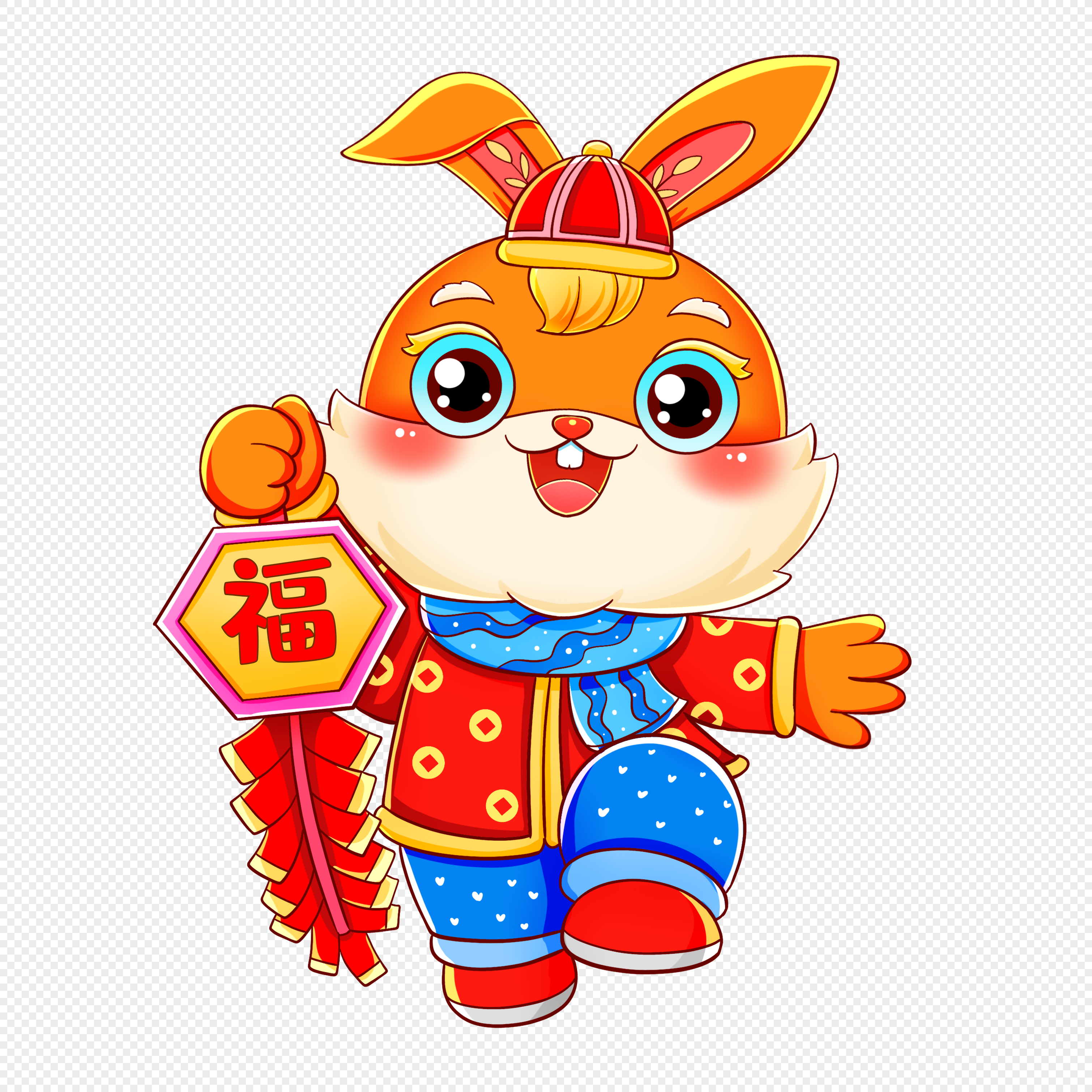 The Element Of Rabbit Elements Of Firecrackers In The New Year Of The