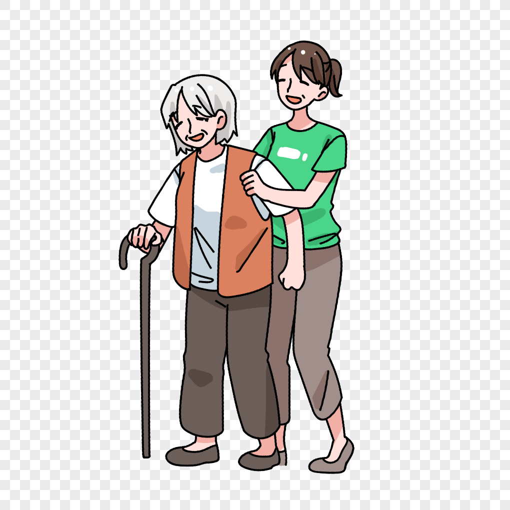 Child With The Elderly, Companions, Elderly And Child, Old Man PNG Hd ...