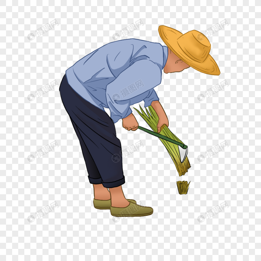 Farmer Harvesting Cartoon Elements PNG Hd Transparent Image And Clipart ...