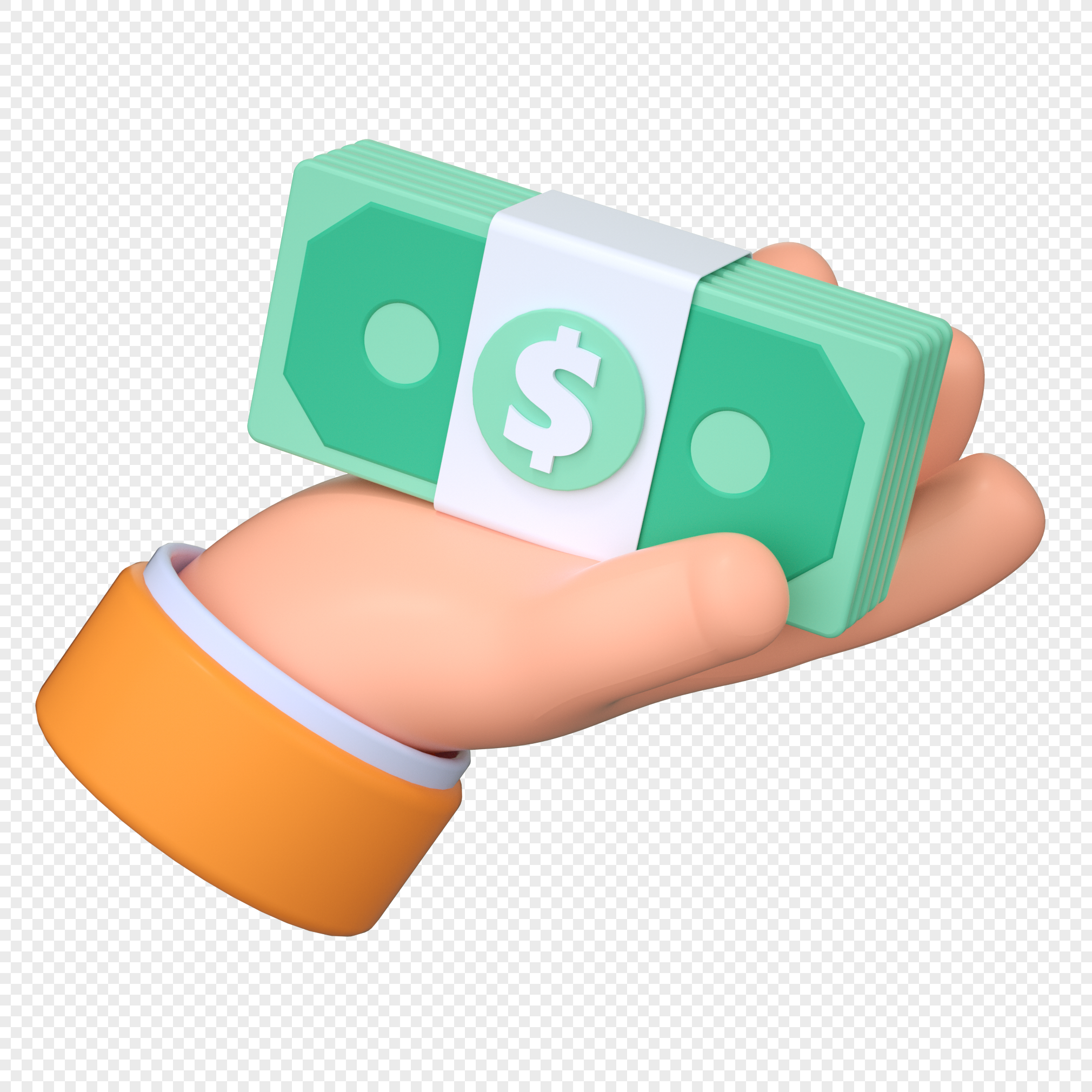 Американские денежные купюры обтянуты резинкой в руке — Фото аватарки