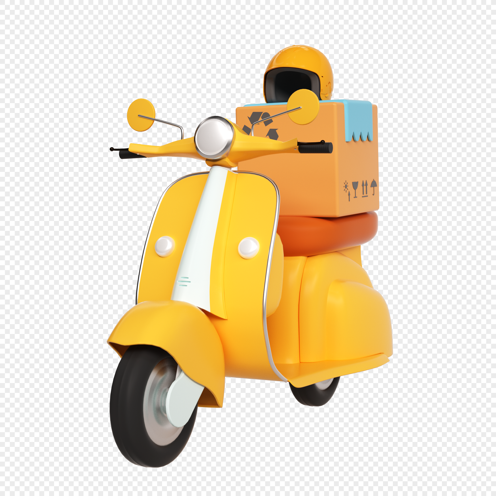 3D three-dimensional motorcycle express delivery e-commerce e-commerce activity theme model elements, delivery motorcycle, theme, three dimensional png image