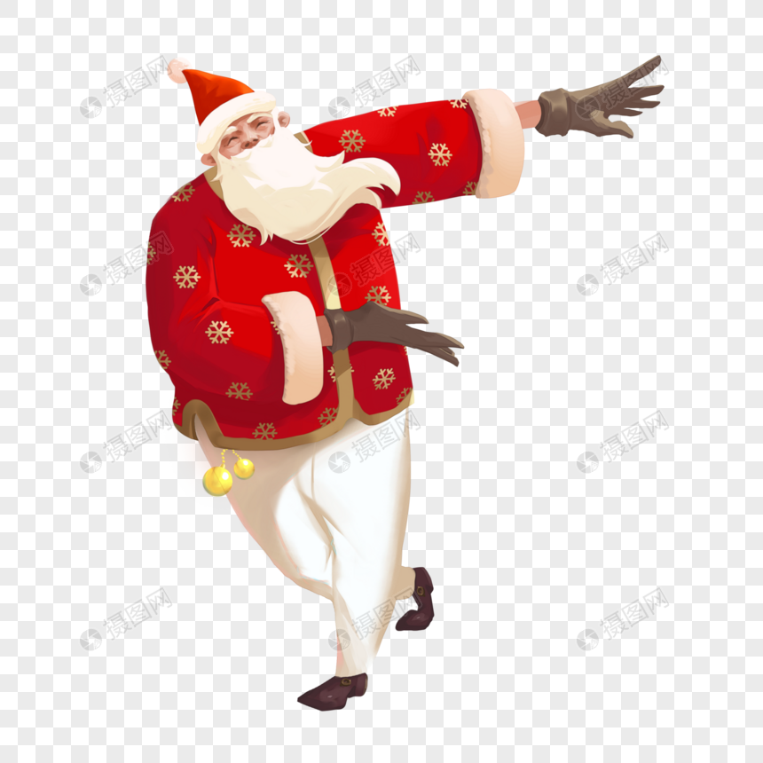 Père Noël version maigre qui danse PNG transparents - StickPNG