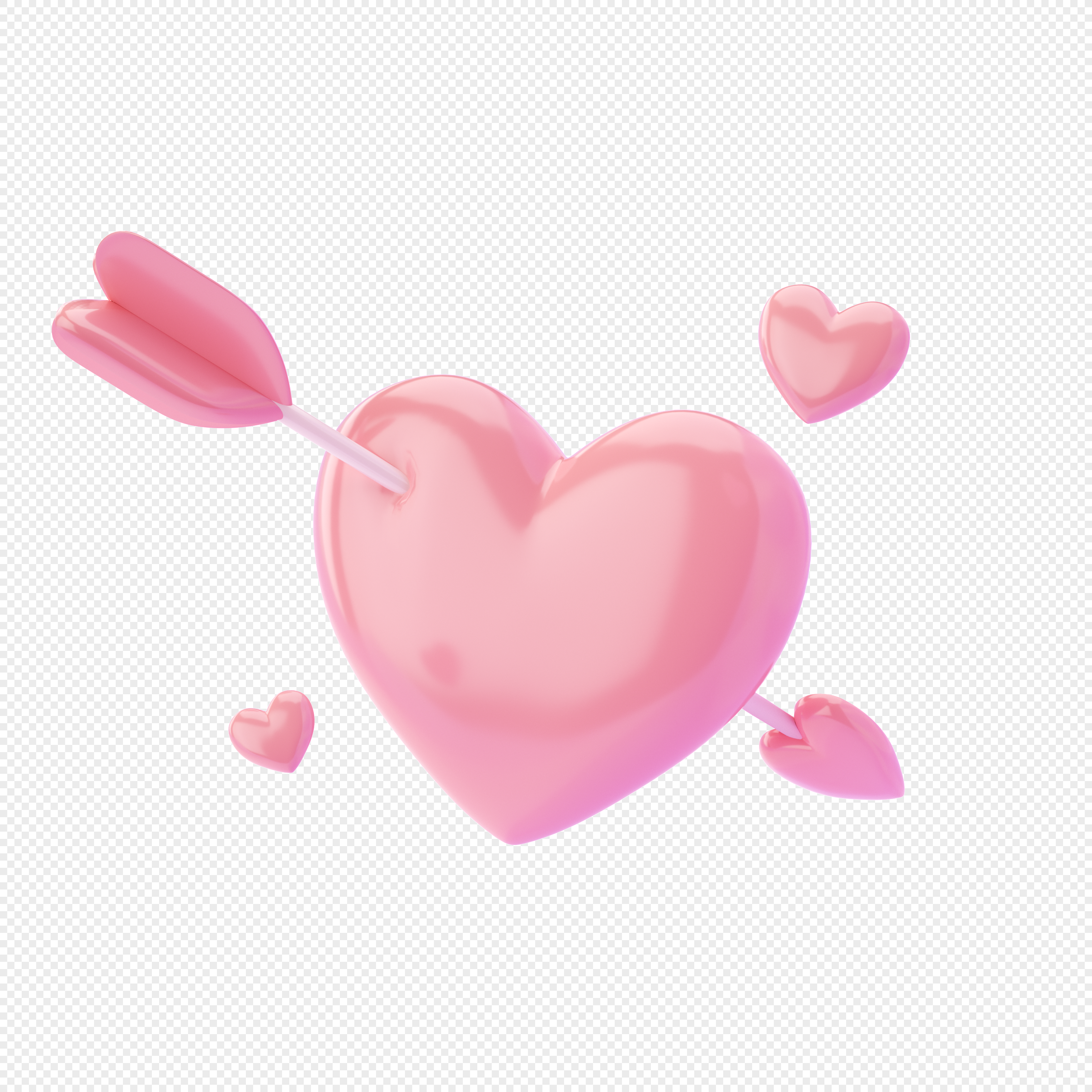 3d pink heart