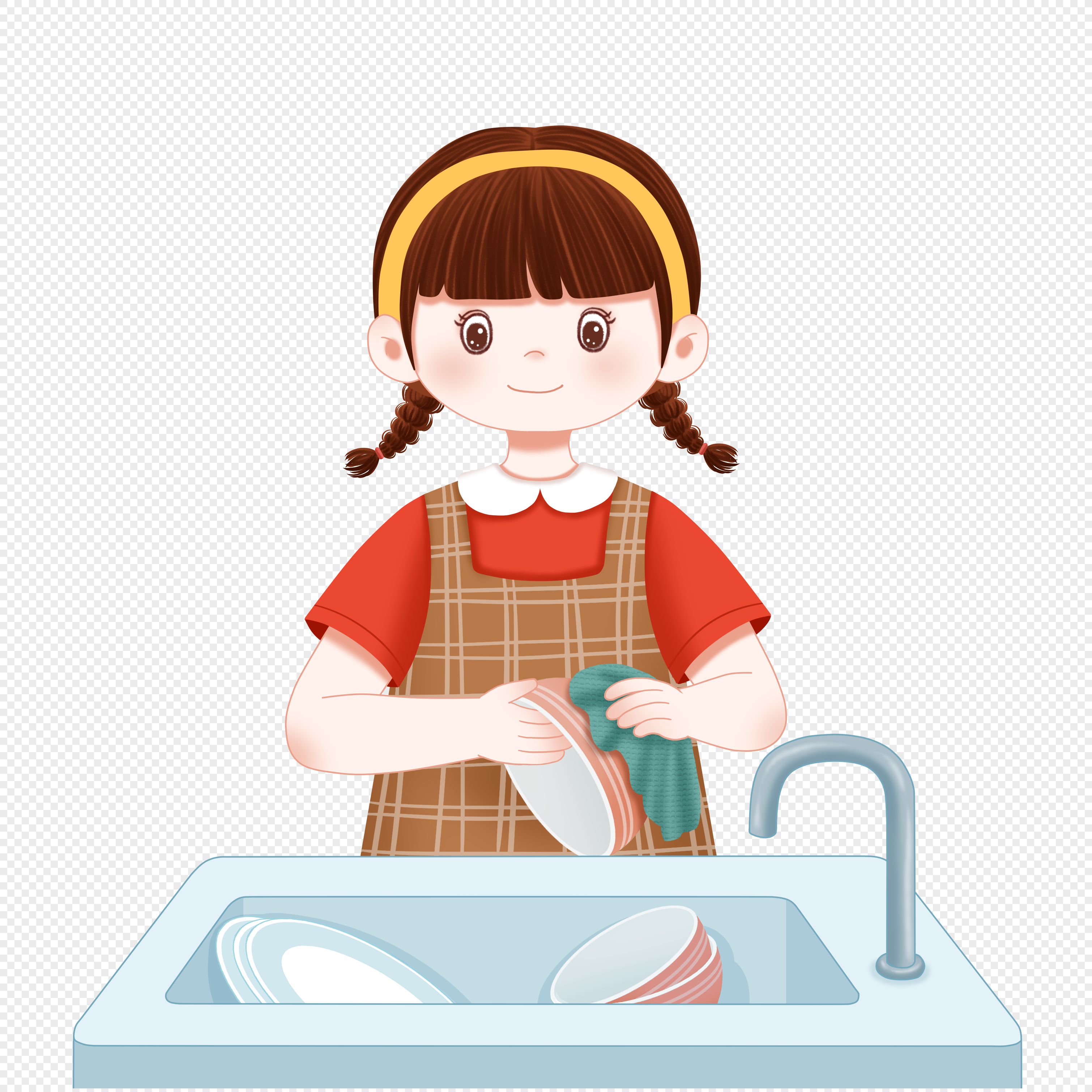 Washing Dishes PNG Transparent Images Free Download, Vector Files