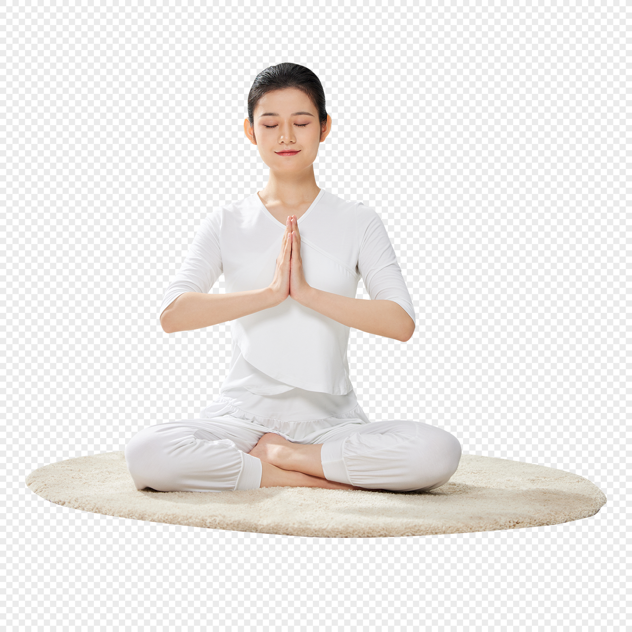 Woman Doing Yoga Meditation, Doing Yoga, Free Element, Yoga Woman PNG ...