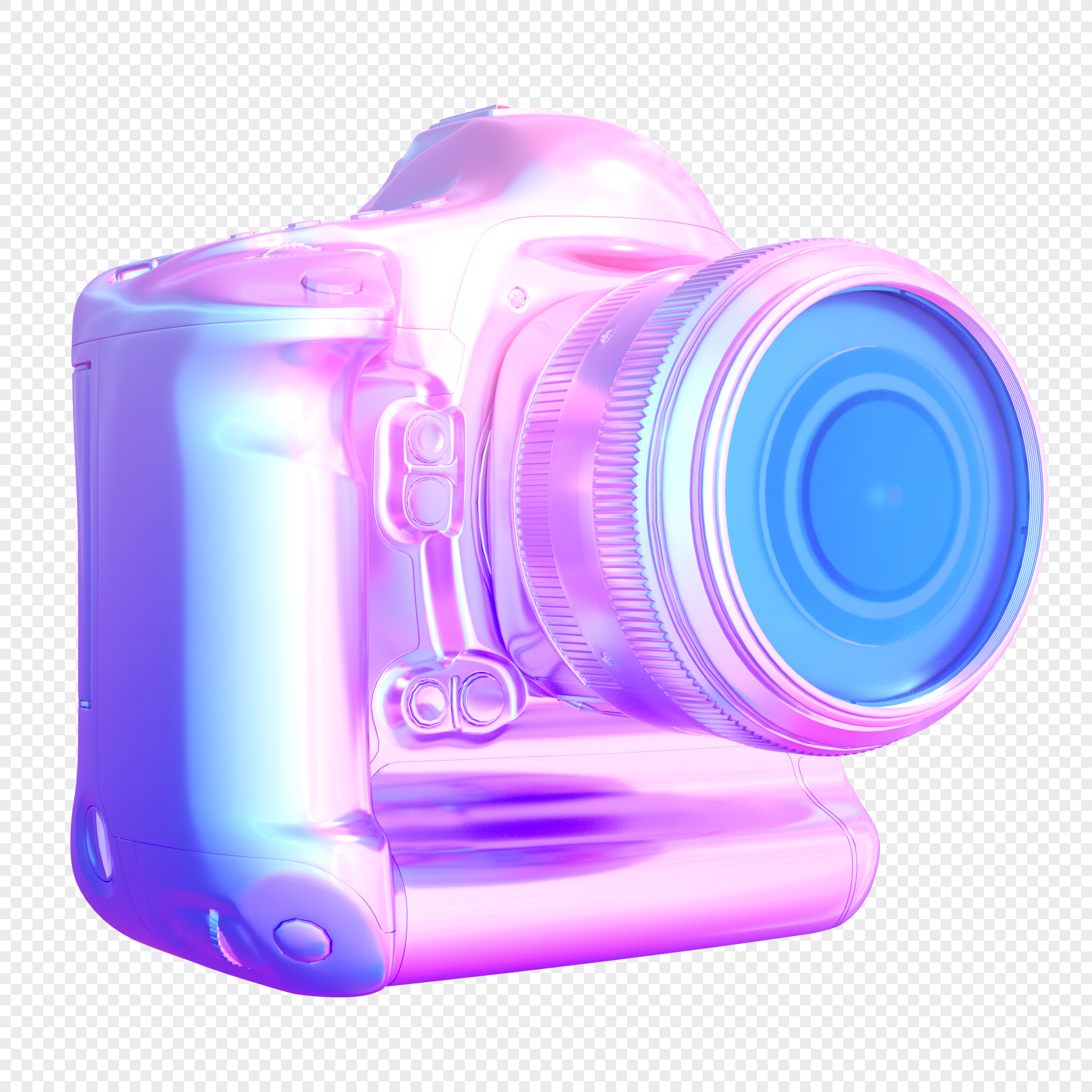 3D Stereo C4D Summer Cool Travel Photo Camera, 3D, three-dimensional, C4D png image