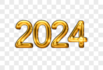 2024 New Year Balloons PNG Transparent Images Free Download, Vector Files