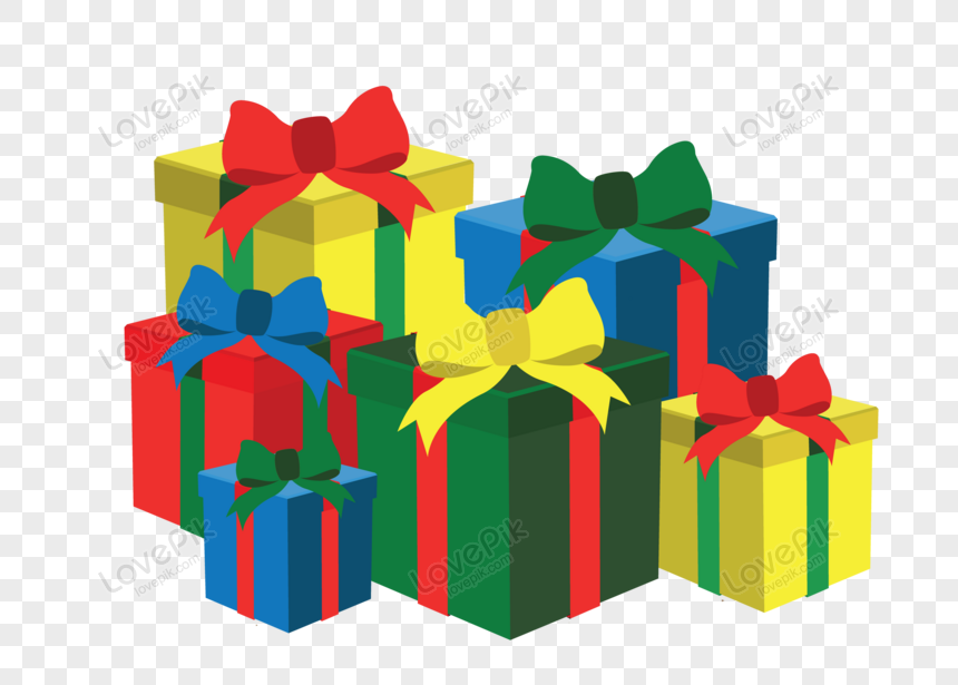 Christmas presents vector, christmas vector, christmas present, color png free download