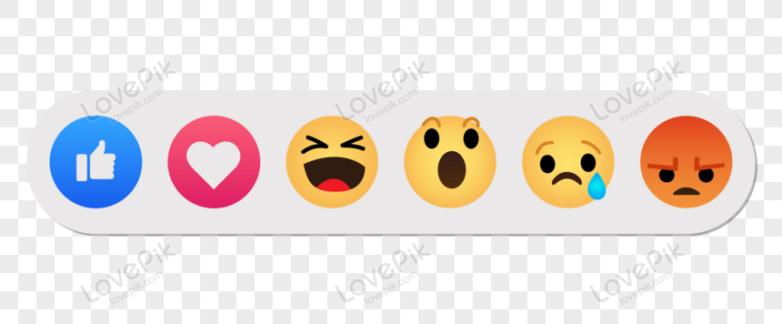 Facebook Emoji Reactions Icon PNG White Transparent And Clipart ...