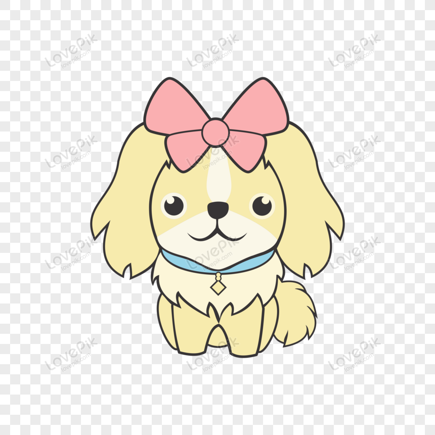 Cute Feminine Dog Vector Illustration PNG Image And Clipart Image ...