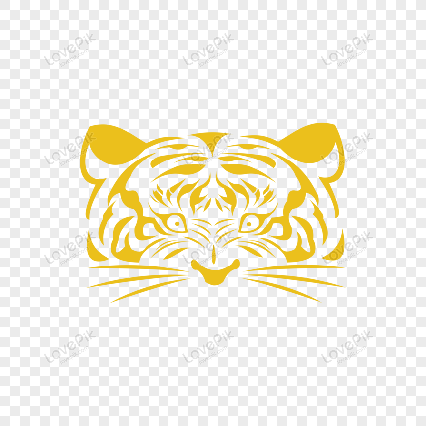 Tiger Gold Face Logo, Logo, Power, Tiger Face Free PNG And Clipart