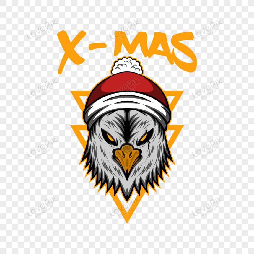 eagle with santa hat