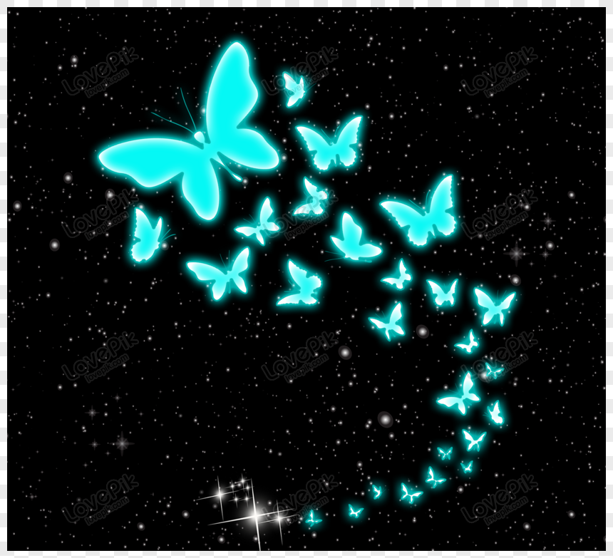 Blue Glowing Butterfly PNG Picture And Clipart Image For Free Download -  Lovepik | 450012865