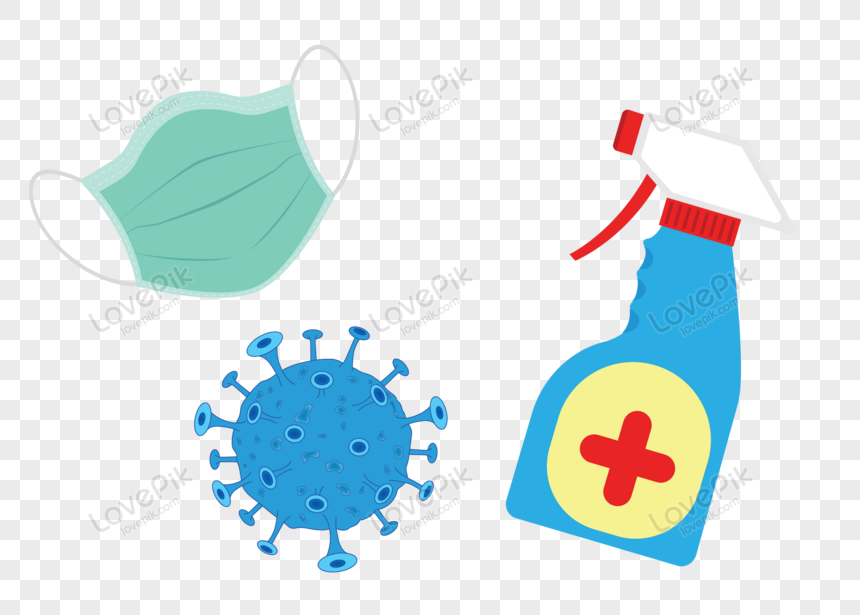 Download Disinfectant And Face Mask Vector Png Image Psd File Free Download Lovepik 450016859
