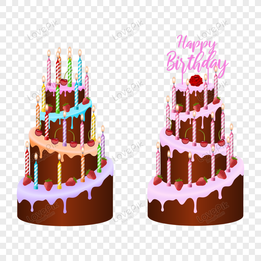 Birthday Cake PNG transparent image download, size: 2500x2208px