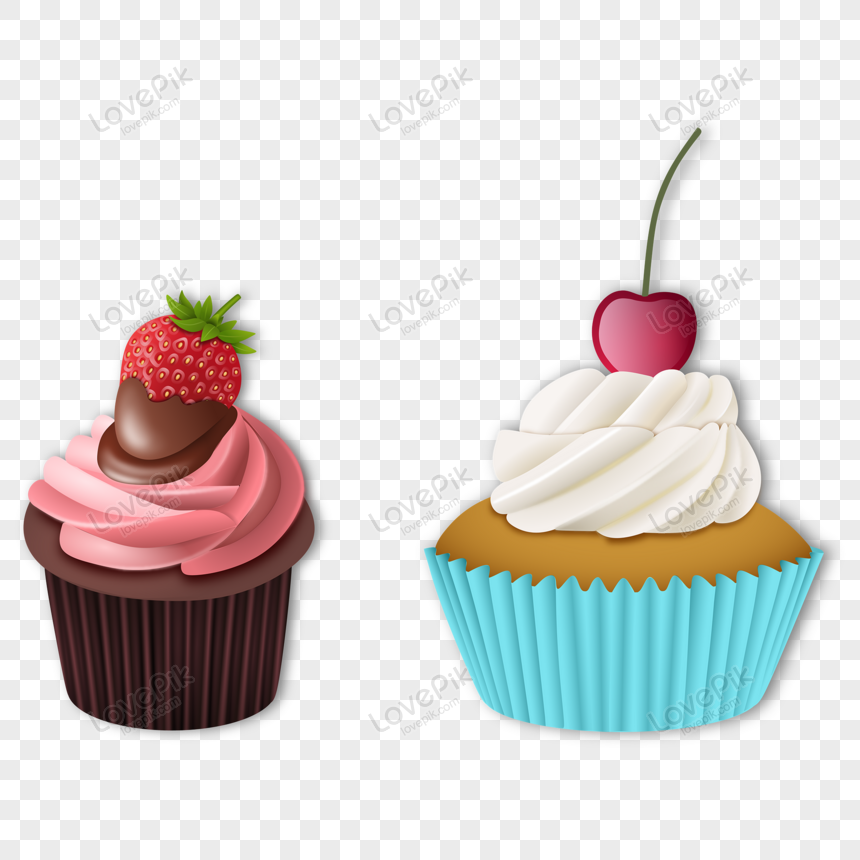 Strawberry Cupcake 3d