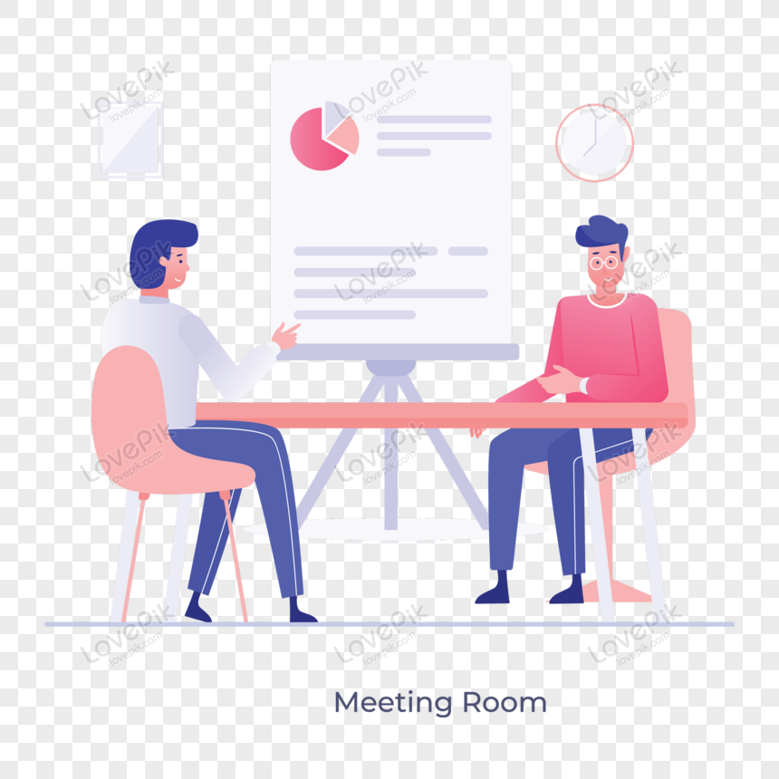 Conference Room With People Clipart Image