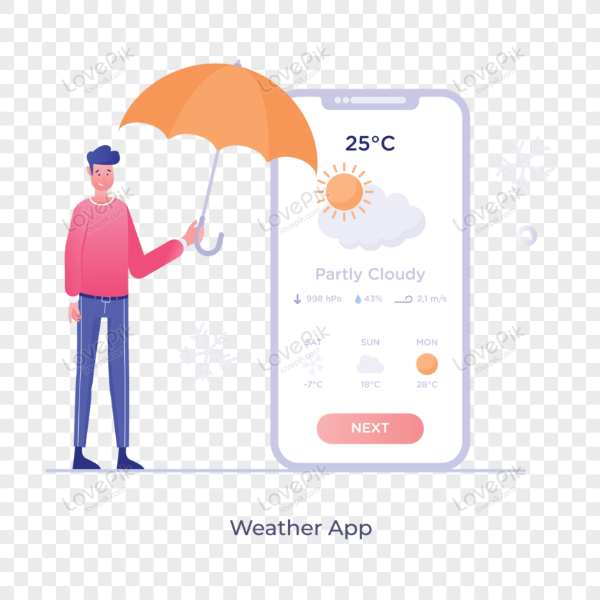 Man Use Mobile Weather App PNG White Transparent And Clipart Image For Free  Download - Lovepik | 450032622