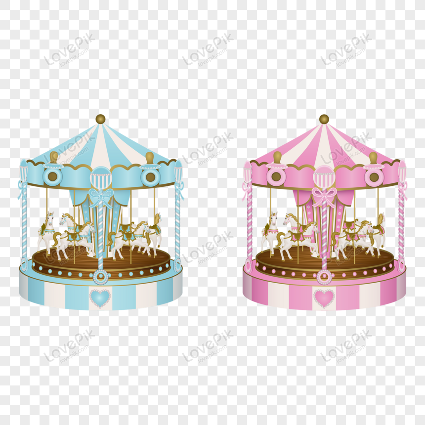 baby shower carousel for baby boy and baby girl, merry-go-round, pink, amusement park png white transparent