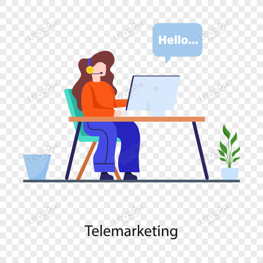 Telemarketing In Office Png Image Psd File Free Download Lovepik 450035728