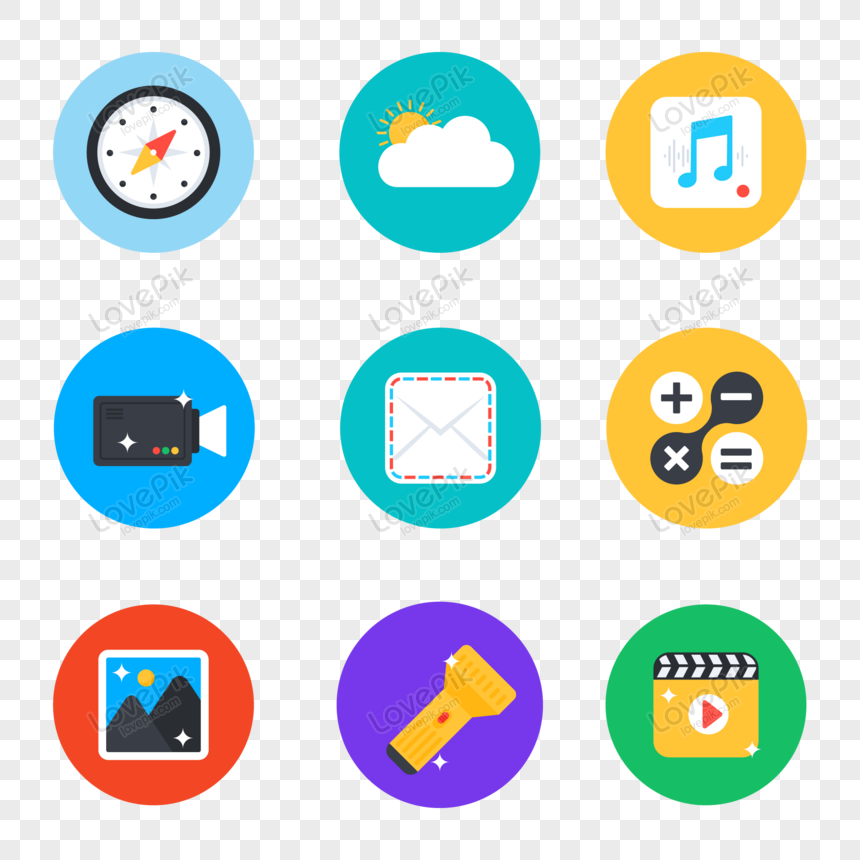 Mobile Icon Set PNGs for Free Download