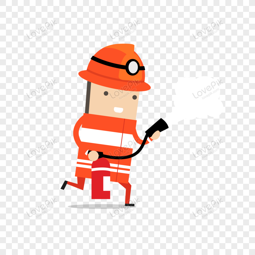 Fireman Spraying Foam From A Fire Extinguisher PNG Free Download And  Clipart Image For Free Download - Lovepik | 450047053