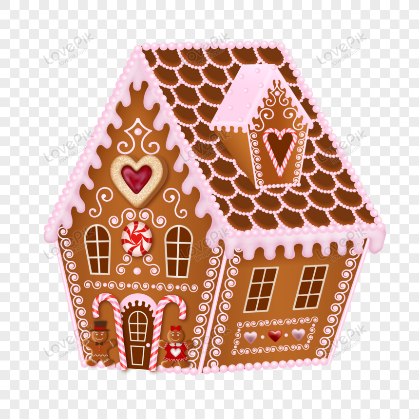 Casa De San Valentín Con Dulces Y Galletas De Jengibre Vector PNG Imágenes  Gratis - Lovepik