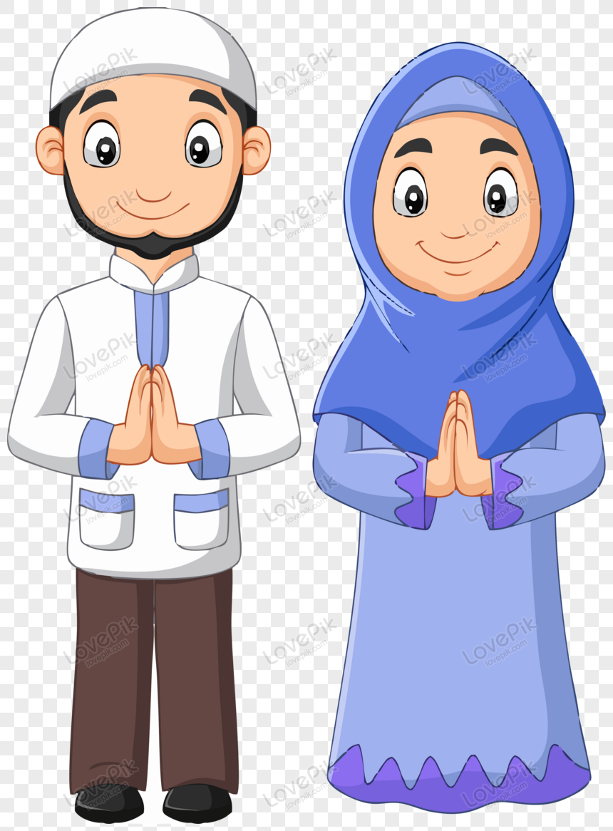 Hình ảnh Cặp đôi Người Hồi Giáo Thân Thiện Và Lịch Sự PNG Miễn Phí ...