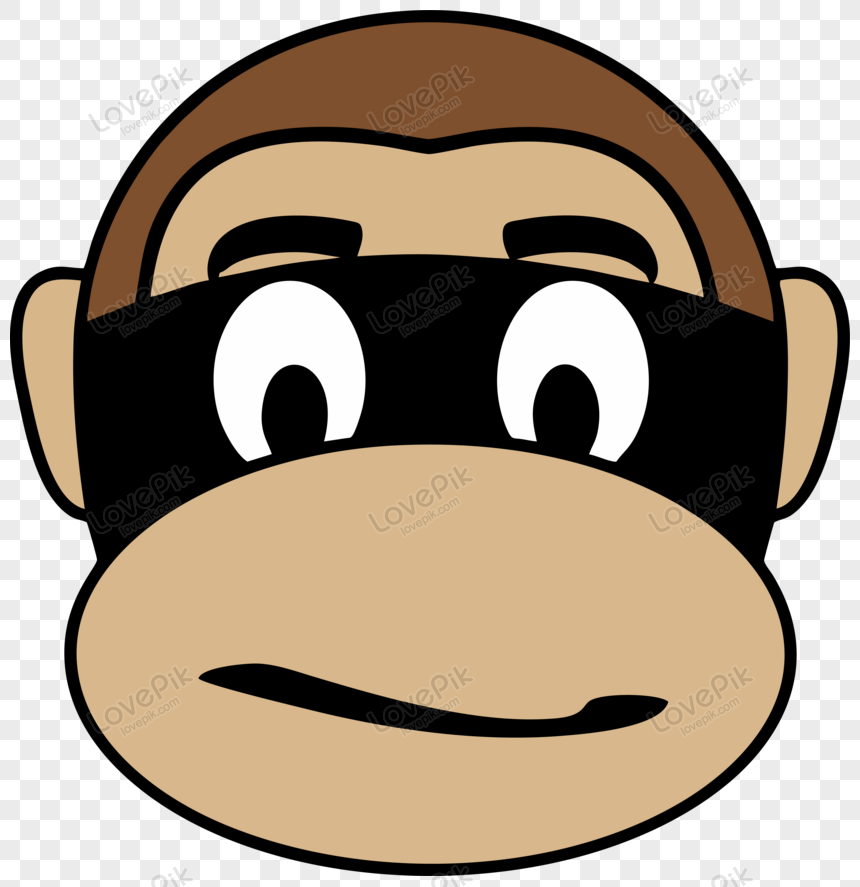 Animated Cute Monkey Head Vector PNG Image And Clipart Image For Free  Download - Lovepik | 450060268