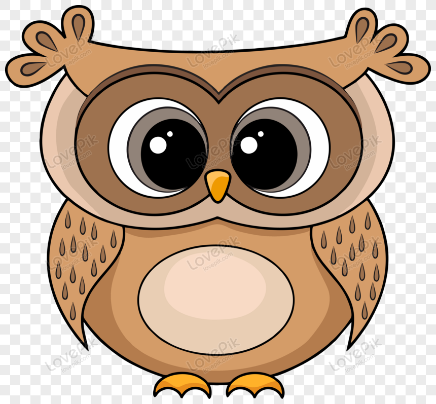Owl In Brown Color Illustration Vector PNG Transparent And Clipart Image  For Free Download - Lovepik | 450060416