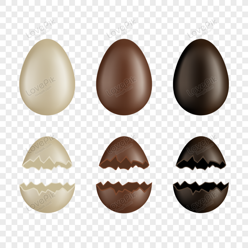 Chocolate Easter Egg Vector Hd Images, 3d Chocolate Eggs, Sugar