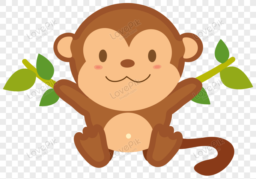 Animated Monkey Being Happy Vector PNG White Transparent And Clipart Image  For Free Download - Lovepik | 450061212