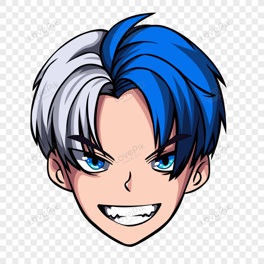 AI GENERATED - Sticker - Anime Girl with blue hair 24212249 PNG