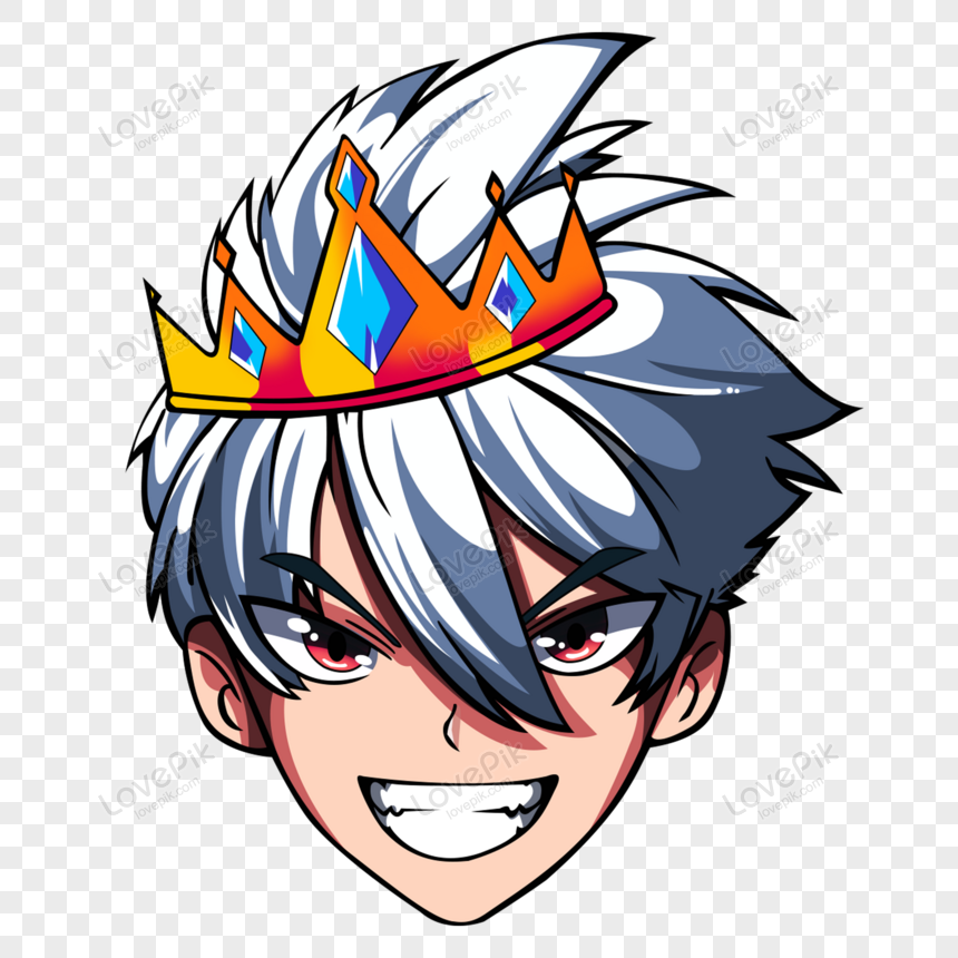Cartoon Anime Avatar With Crown PNG Picture And Clipart Image For Free  Download - Lovepik | 450061285