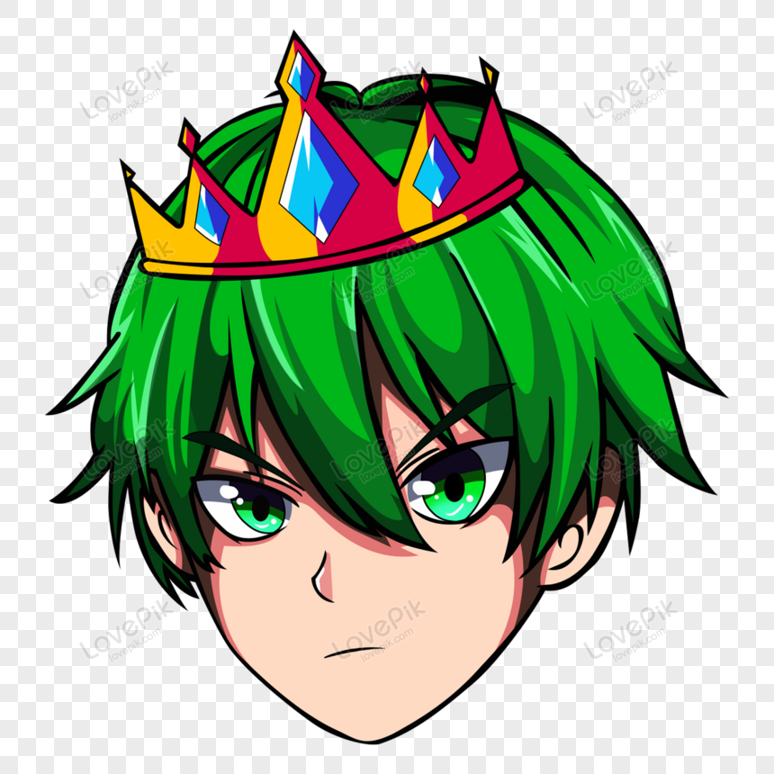 Cartoon Anime Avatar With Green Hair PNG Transparent And Clipart Image For  Free Download - Lovepik | 450061286