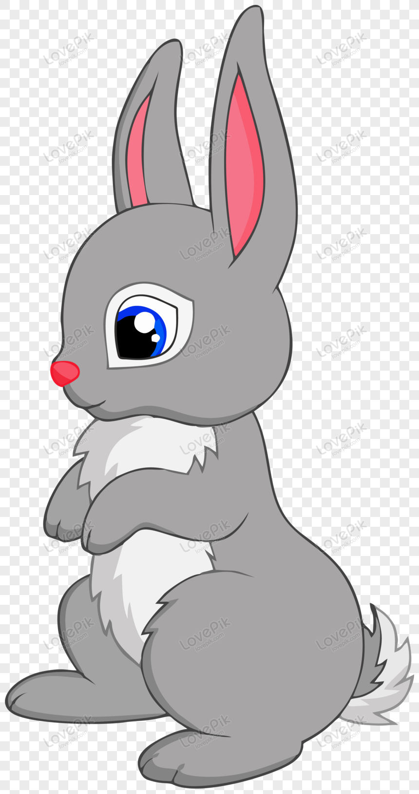 Animated Cute Bunny Illustration Vector PNG Hd Transparent Image And  Clipart Image For Free Download - Lovepik | 450063514