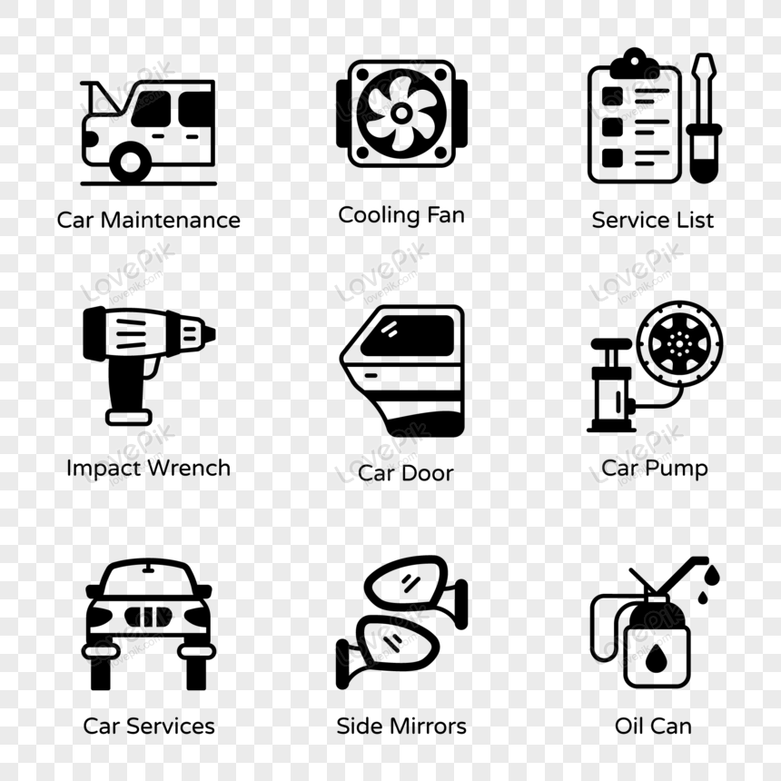 Free Vectors  Car supplies icon collection