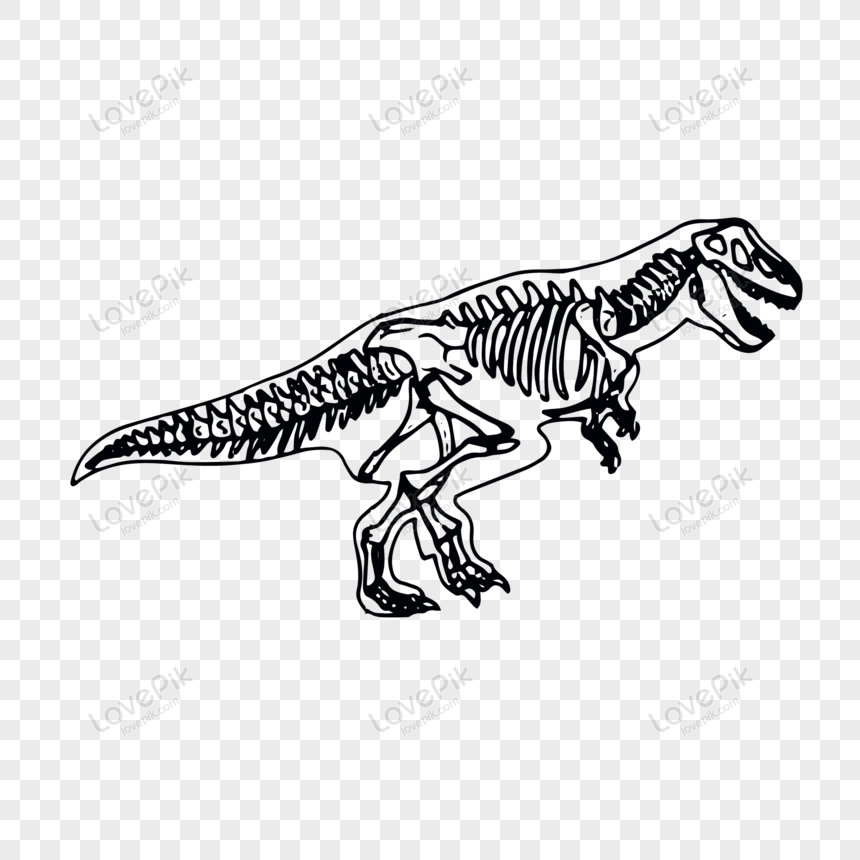 Dibujo Lineal De La Ilustración De Vector De Dinosaurio PNG Imágenes Gratis  - Lovepik